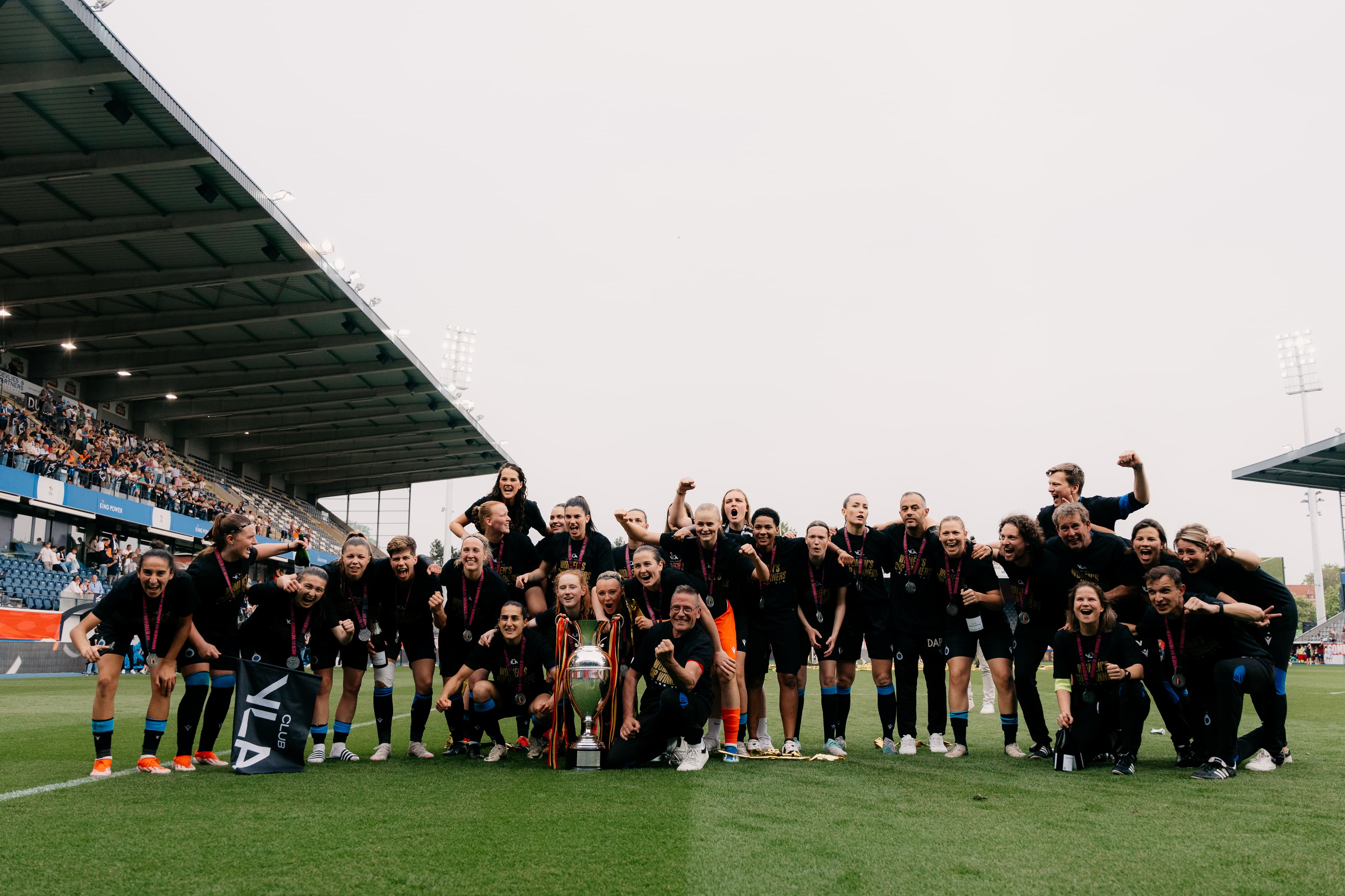 Group photo of Club YLA after winning the Belgian Cup 2024